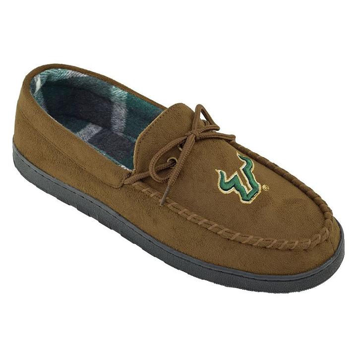 Men's South Florida Bulls Microsuede Moccasins, Size: 8, Brown