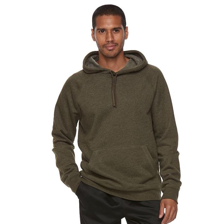 Men's Tek Gear&reg; Pullover Fleece Hoodie, Size: Large, Dark Brown