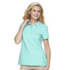 Women's Croft & Barrow&reg; Classic Solid Polo, Size: Xs, Turquoise/blue (turq/aqua)