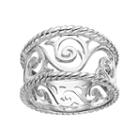 Primrose Sterling Silver Scroll Ring, Women's, Size: 8, Grey