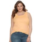 Plus Size Sonoma Goods For Life&trade; Layering Tank, Women's, Size: 3xl, Med Yellow