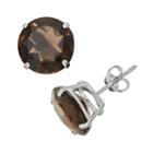 Lab-created Smoky Topaz Sterling Silver Stud Earrings, Women's, Brown