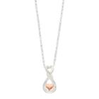 Silver Expressions By Larocks Cubic Zirconia Infinity Heart Twist Pendant Necklace, Women's, White