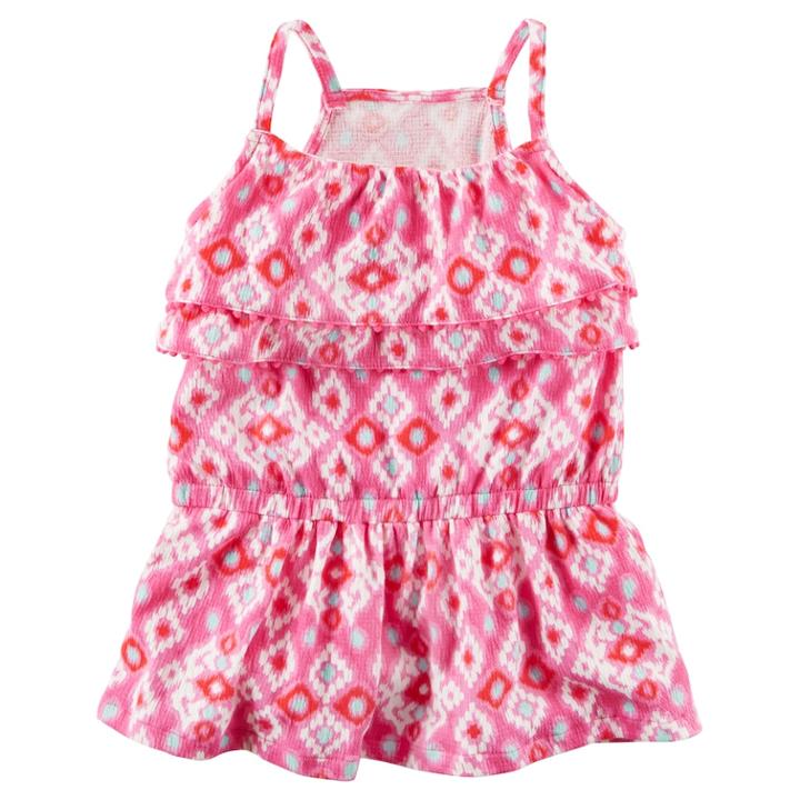 Girls 4-8 Carter's Tiered Geometric Tank Top, Size: 7, Print