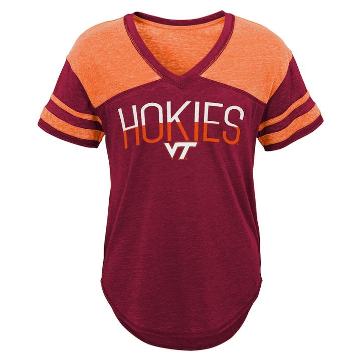 Juniors' Virginia Tech Hokies Traditional Tee, Teens, Size: Large, Dark Red