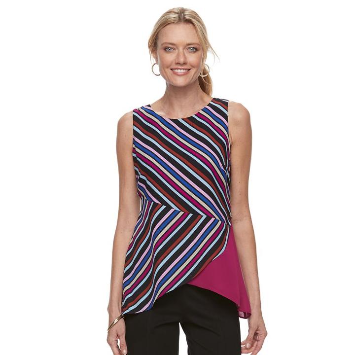Women's Dana Buchman Pointed Hem Sleeveless Top, Size: Xs, Lt Purple
