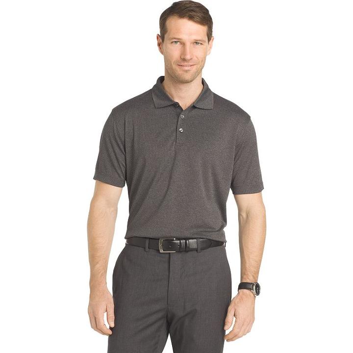 Big & Tall Van Heusen Regular-fit Performance Polo, Men's, Size: L Tall, Black