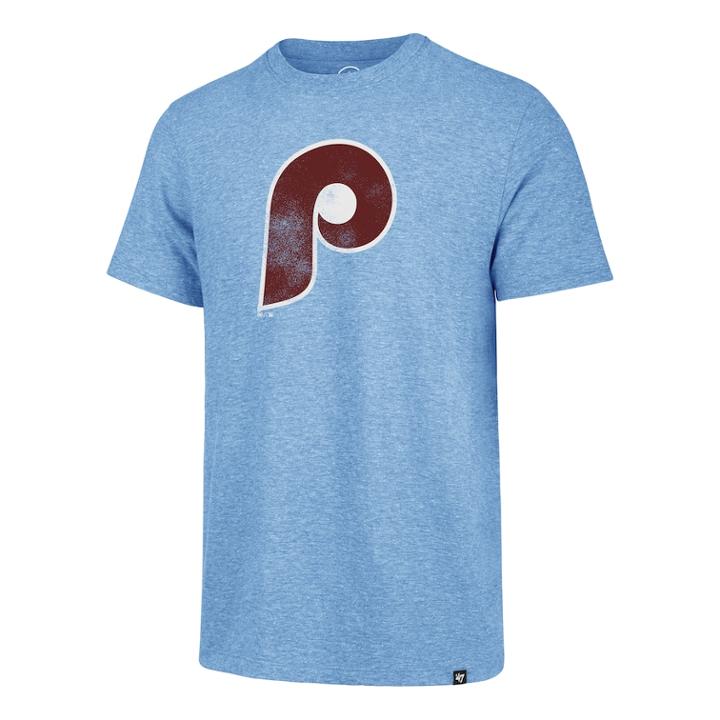 Men's '47 Brand Philadelphia Phillies Throwback Tee, Size: Medium, Blue