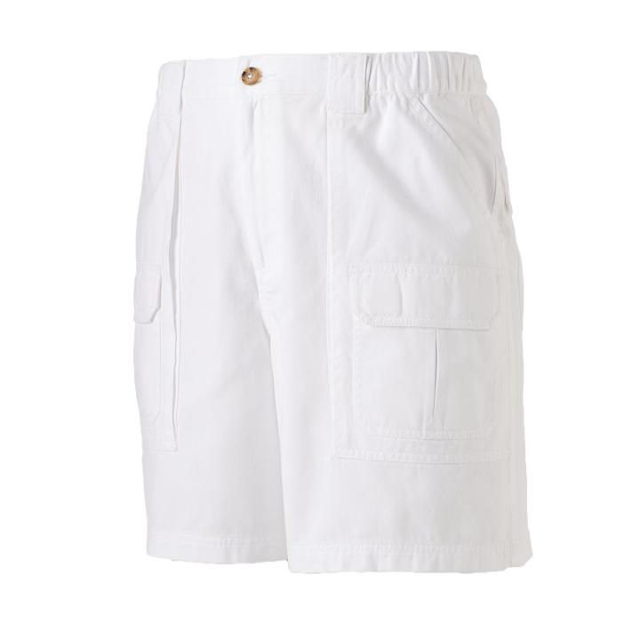 Men's Croft & Barrow&reg; Side Elastic Cargo Shorts, Size: 40, White