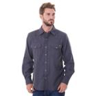 Men's Dickies Solid Flannel Shirt, Size: Small, Grey (charcoal)