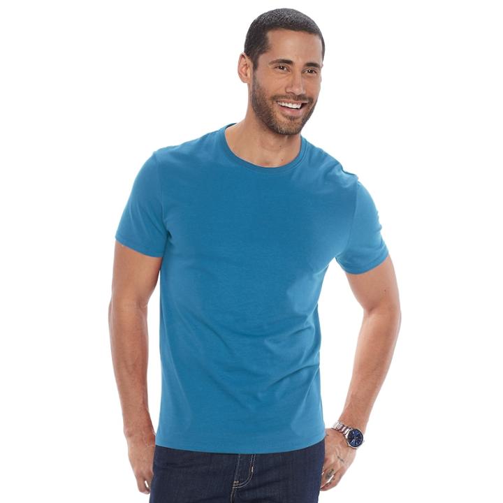 Men's Apt. 9 Solid Tee, Size: Large, Med Blue