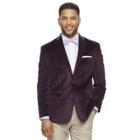 Men's Chaps Classic-fit Velvet Stretch Sport Coat, Size: 48 Long, Dark Red