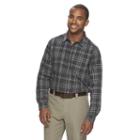 Big & Tall Columbia Hardy Ridge Classic-fit Plaid Button-down Shirt, Men's, Size: 4xb, Grey (charcoal)