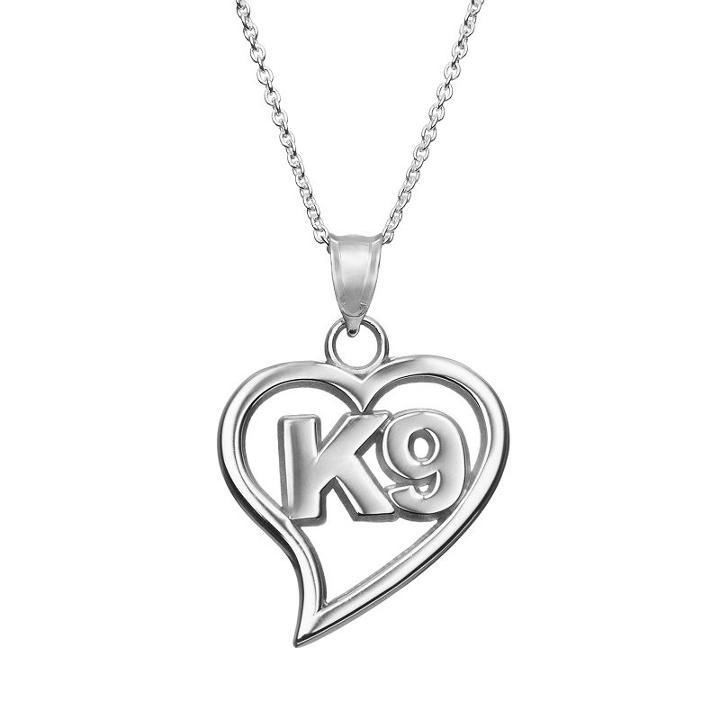 Insignia Collection Sterling Silver K9 Heart Pendant Necklace, Women's, Size: 18, Multicolor