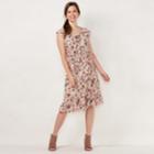 Women's Lc Lauren Conrad Pleated Midi Dress, Size: Xl, Pink