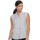 Women's Apt. 9&reg; Tie Accent Blouse, Size: Large, Oxford