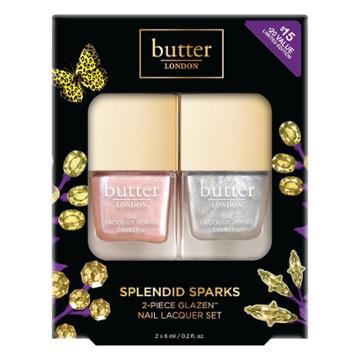 Butter London Splendid Sparks 2-piece Glazen Nail Lacquer Set, Multicolor