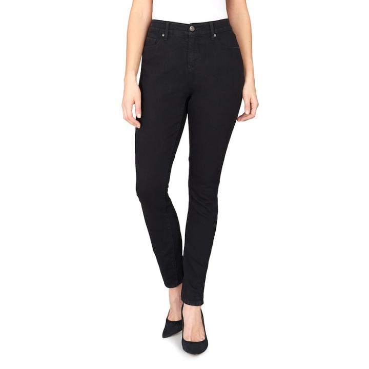 Women's Gloria Vanderbilt Curvy Fit Skinny Jeans, Size: 12 Avg/reg, Grey (charcoal)
