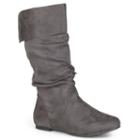 Journee Collection Shelley Women's Midcalf Boots, Girl's, Size: Medium (6.5), Grey