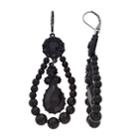 Simply Vera Vera Wang Black Bead Teardrop Earrings, Women's