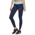 Women's Nike Power Essential Running Tights, Size: Large, Med Blue