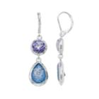 Dana Buchman Geometric Nickel Free Drop Earrings, Women's, Purple