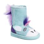 Muk Luks Luna Unicorn Kids' Plush Boots, Girl's, Size: 8 T, Green