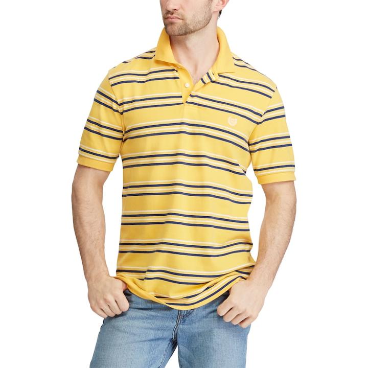 Big & Tall Chaps Classic-fit Striped Pique Polo, Men's, Size: 2xb, Yellow