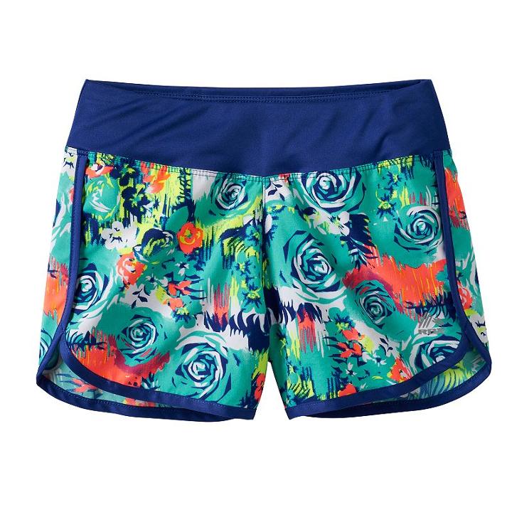 Girls 7-16 Rbx Printed Mesh Shorts, Girl's, Size: Medium, Med Blue