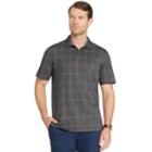 Men's Van Heusen Classic-fit Flex Windowpane Performance Polo, Size: Large, Black