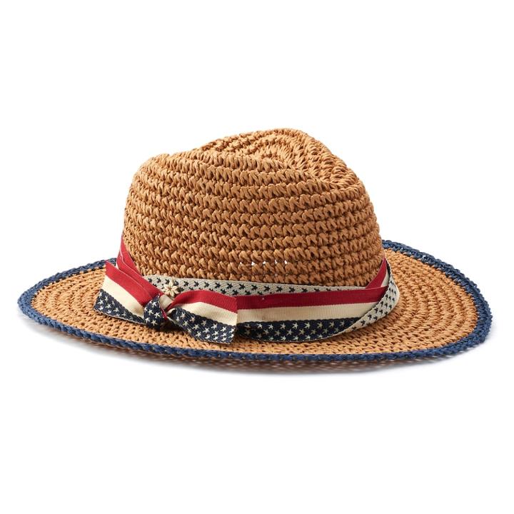 Women's Capelli Raffia Americana Fedora, Dark Brown