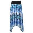 Women's Ab Studio Print Shark-bite Midi Skirt, Size: Xlrg Av/rg, Ovrfl Oth