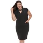 Plus Size Chaya Choker Dress, Women's, Size: 18 W, Black