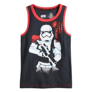 Boys 4-7x Star Wars A Collection For Kohl's Storm Trooper Tank, Size: 6, Grey
