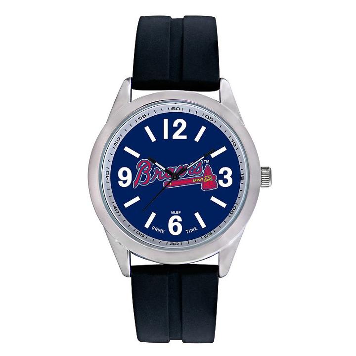 Game Time, Men's Atlanta Braves Varsity Watch, Black