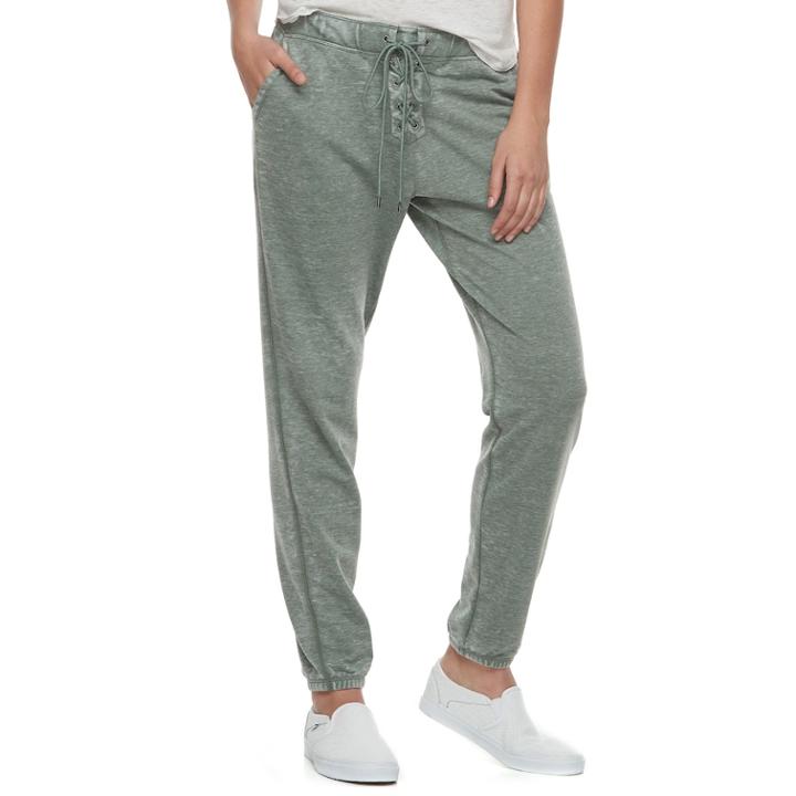 Juniors' Cloud Chaser Lace-up Joggers, Teens, Size: Xl, Lt Green