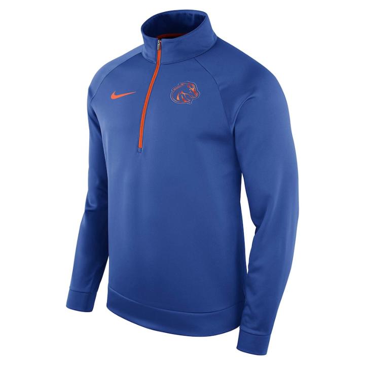 Men's Nike Boise State Broncos Quarter-zip Therma Top, Size: Medium, Blue