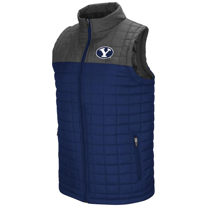 Men's Byu Cougars Amplitude Puffer Vest, Size: Large, Dark Blue