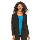 Women's Dana Buchman Mock-layer Cardigan, Size: Large, Med Blue