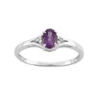 Amethyst & Diamond Accent Sterling Silver Ring, Women's, Size: 8, Purple