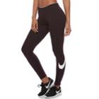 Women's Nike Sportswear Club Swoosh Leggings, Size: Large, Dark Pink