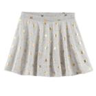 Girls 7-16 & Plus Size So&reg; French Terry Nep Foil Patterned Circle Skirt, Size: M/10, Blue