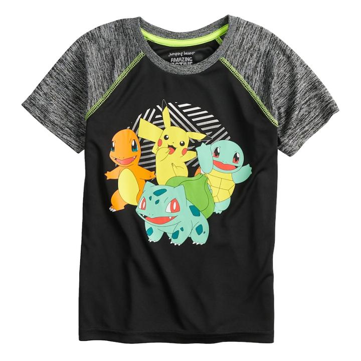 Boys 4-10 Jumping Beans&reg; Pokemon Raglan Active Tee, Size: 6, Black