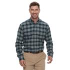 Men's Croft & Barrow&reg; Slim-fit Flannel Button-down Shirt, Size: Large, Dark Blue