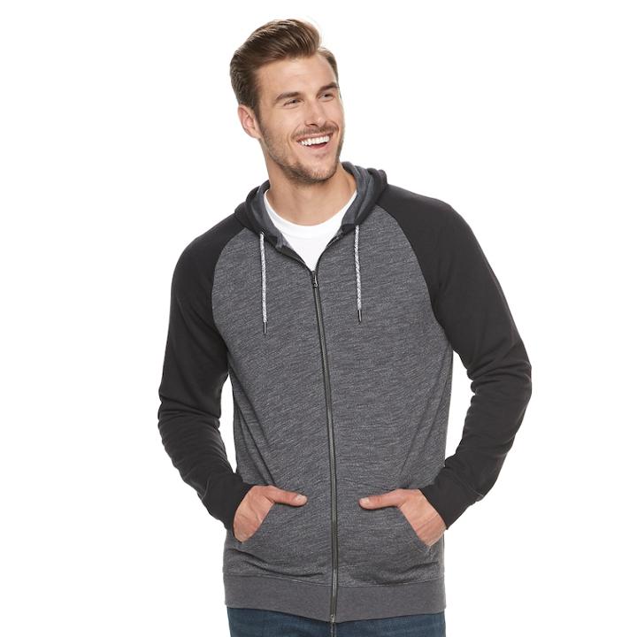 Big & Tall Urban Pipeline&reg; Awesomely Soft Ultimate Fleece Full-zip Hoodie, Men's, Size: L Tall, Dark Grey