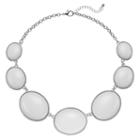 Graduated White Oval Cabochon Necklace, Women's