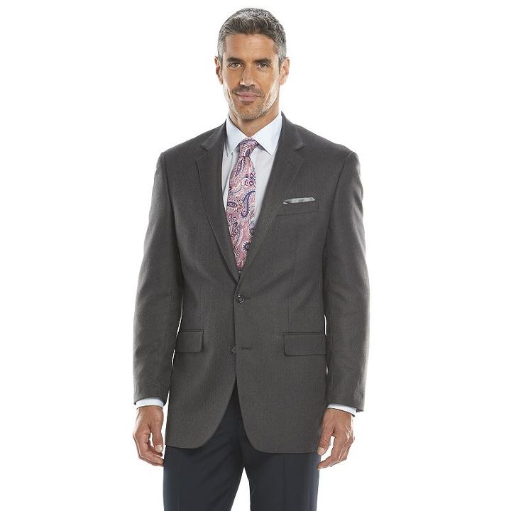 Big & Tall Croft & Barrow&reg; True Comfort Classic-fit Sport Coat, Men's, Size: 42 Xlt, Dark Grey