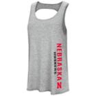 Women's Colosseum Nebraska Cornhuskers Twisted Back Tank Top, Size: Large, Grey (charcoal)