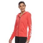 Women's Adidas Essential Linear Logo Fz Hoodie, Size: Medium, Med Red