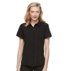Women's Dana Buchman Pleated Blouse, Size: Xs, Black